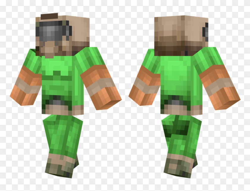 Doom Guy - Minecraft Classic Doomguy Skin Clipart #1385615