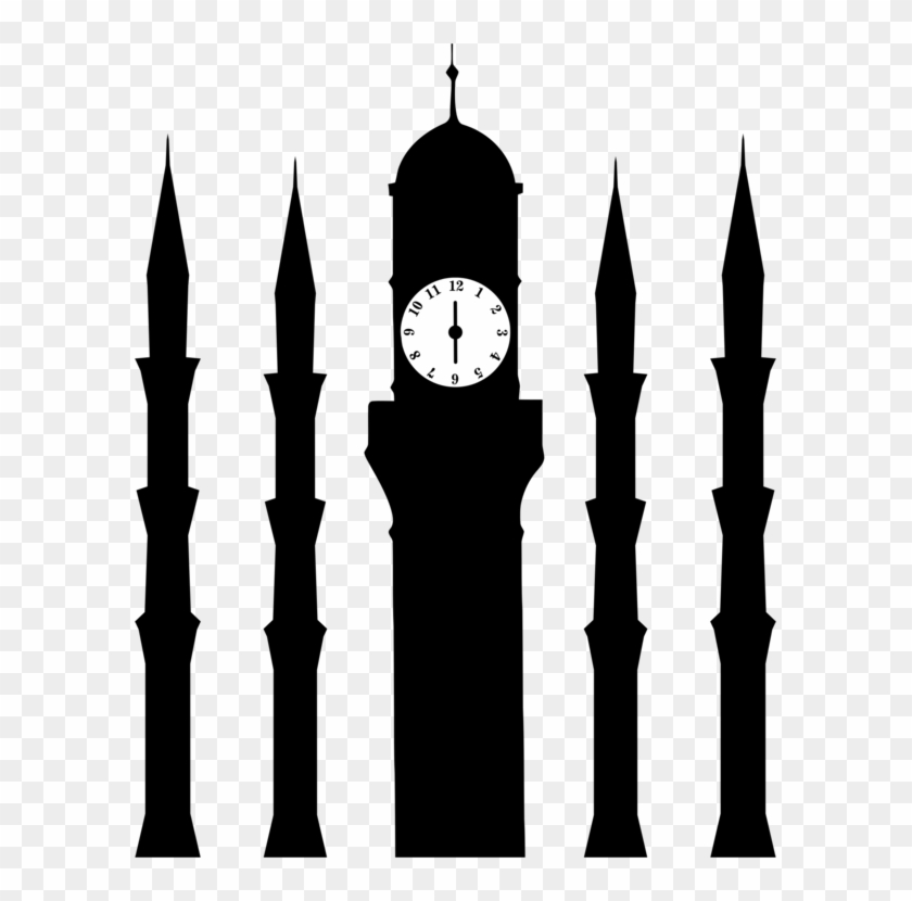 Clock Tower Silhouette Big Ben - London Clock Tower Silhouette Png Clipart #1385787