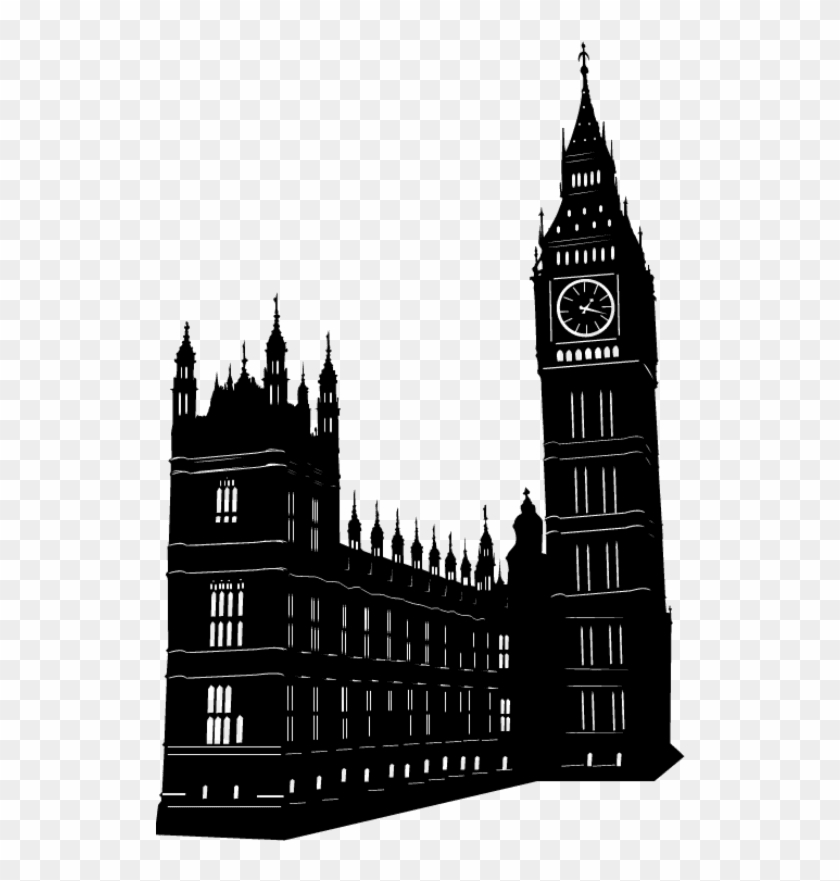 Skyline Silhouette, Mary Poppins, London - Big Ben Clipart