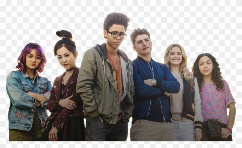 The Cast Of Hulu And Marvel's “runaways” - Runaways Tv Show Cast Clipart #1386181