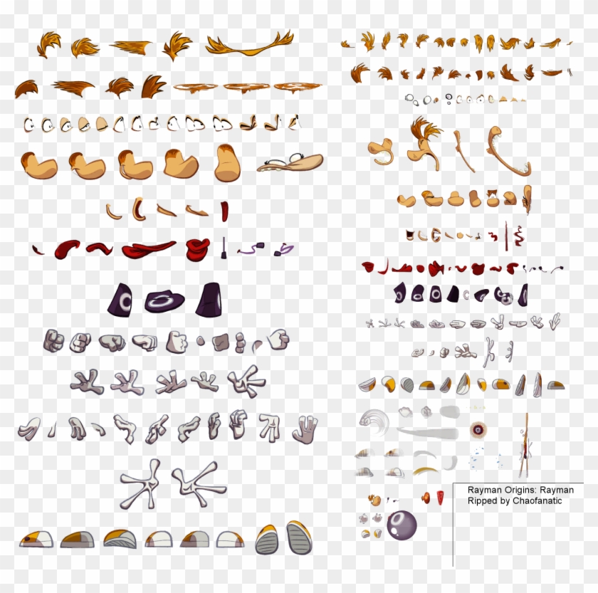 Click For Full Sized Image Rayman - Rayman Legends Sprite Sheet Clipart #1386337