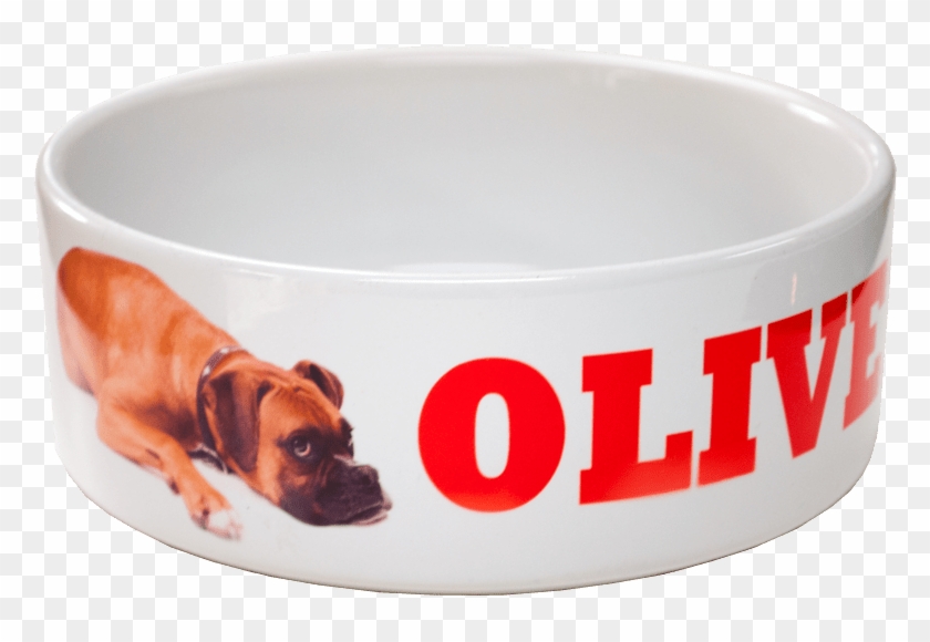 Ceramic Sublimation Pet Bowl Small 5″ Wide - Boxer Clipart