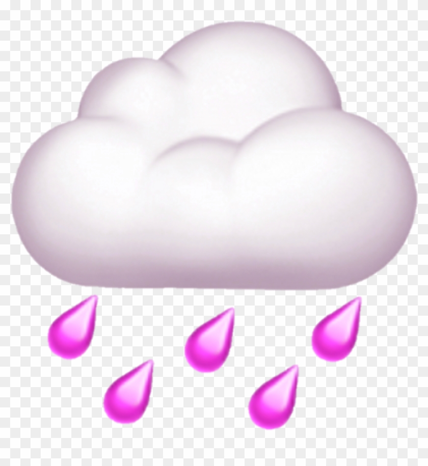 Clouds Cloud Rain Raining Pink Overlay Overlay Emoji Clipart #1386733