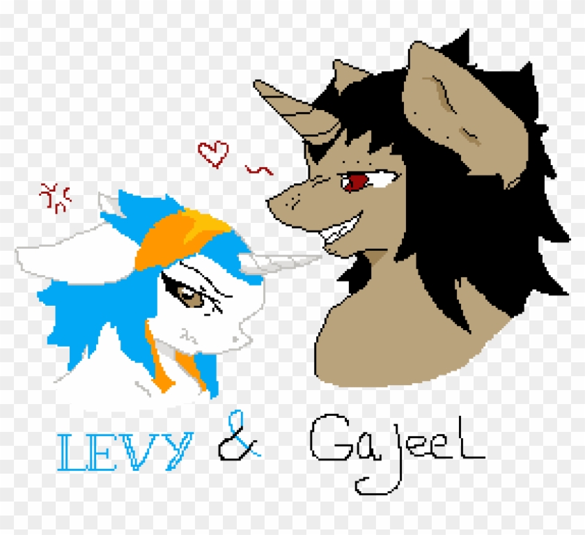 Levy And Gajeel As Mlp , Png Download - Cartoon Clipart #1387519