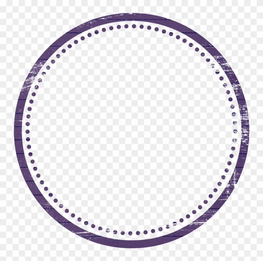 Purple Frame Circle Border Banner Circle No Stamp No