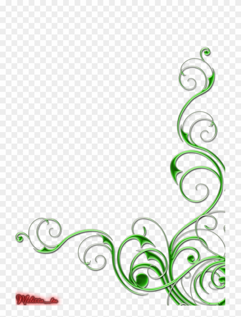 Image Free Download Example Certificate Green Swirl - Green Border Designs Simple Clipart