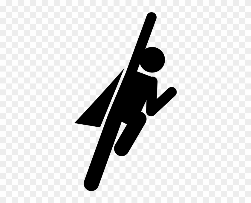 Hero Png Hd - Black And White Superhero Flying Clipart