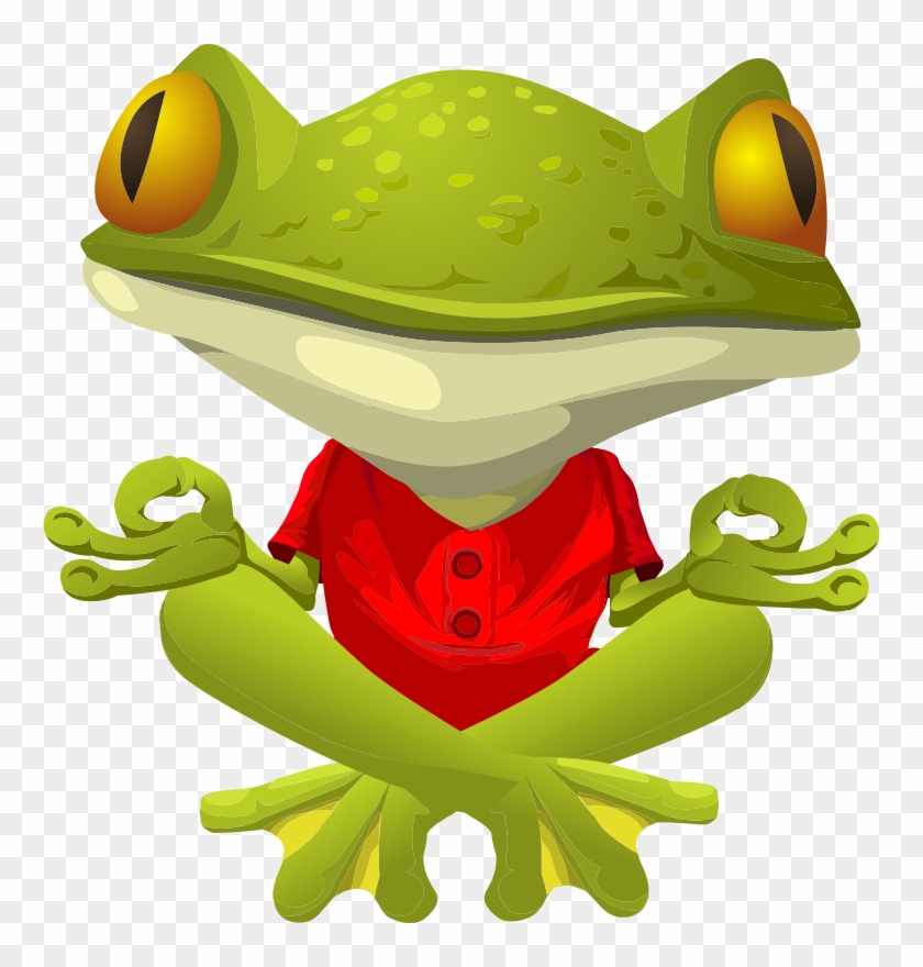 Cute Frog Graphics - Animal Yoga Clip Art - Png Download #1389249