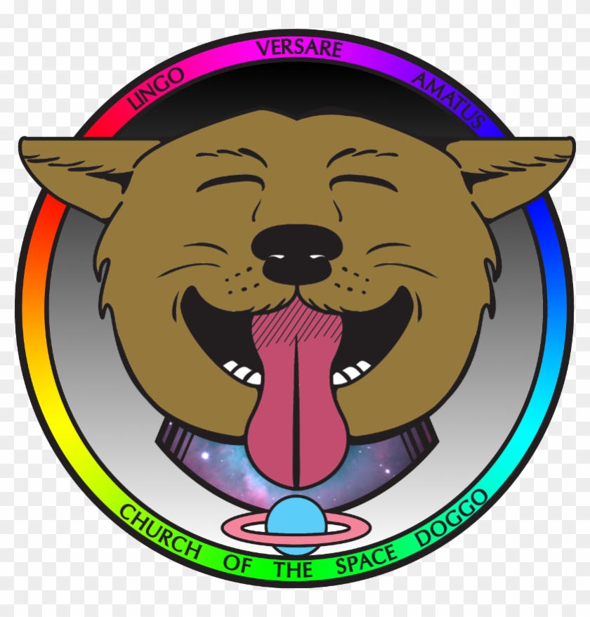 About The Church Of The Space Doggo - Cartoon Clipart #1389430