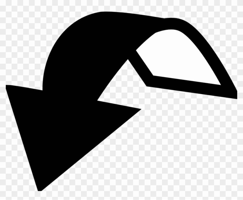 Siyah Ok Png - Undo Clip Art Black And White Transparent Png
