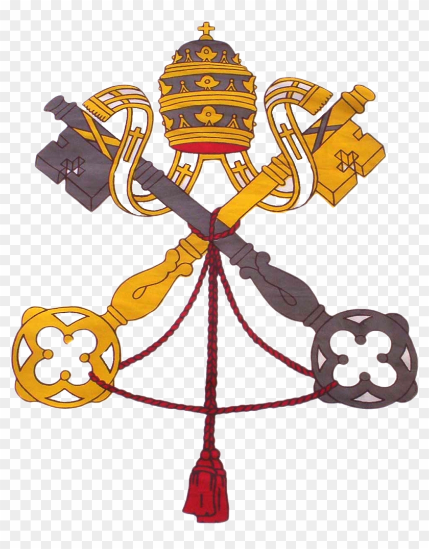 Emblem Of The Vatican City - Vatican Coat Of Arms Png Clipart #1389831