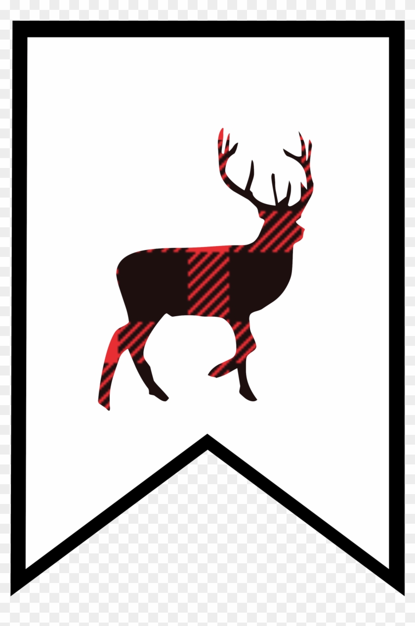 Buffalo Plaid Free Printable Banner Letters - Buffalo Plaid Letters Free Clipart
