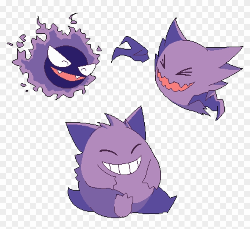 #pokemon #gastly #ghost #gengar #haunter #freetoedit - Gastly Haunter Gengar Gif Clipart #1390103