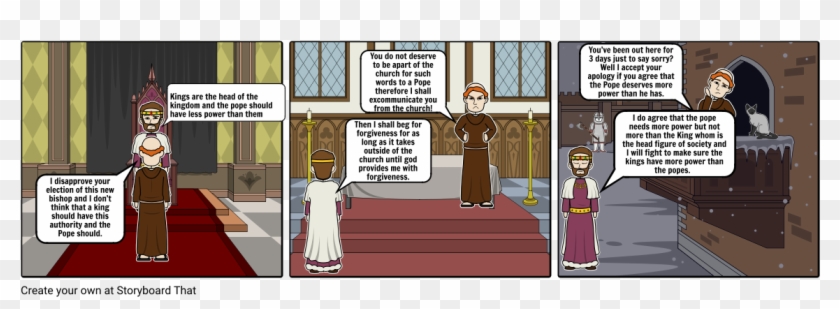Kings Vs Popes - Cartoon Clipart