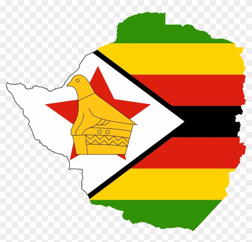 Zimbabwe Flag Transparent Image - Zimbabwe Flag Map Png Clipart #1390217