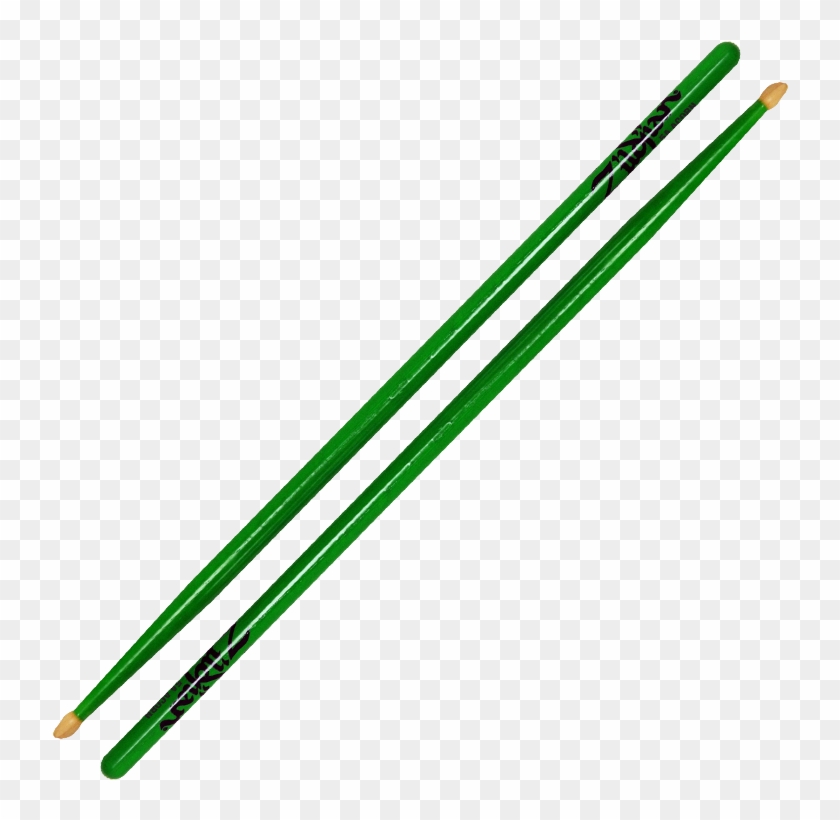 Zildjian Green Neon Drumstick - Green Drumsticks Clipart #1390239