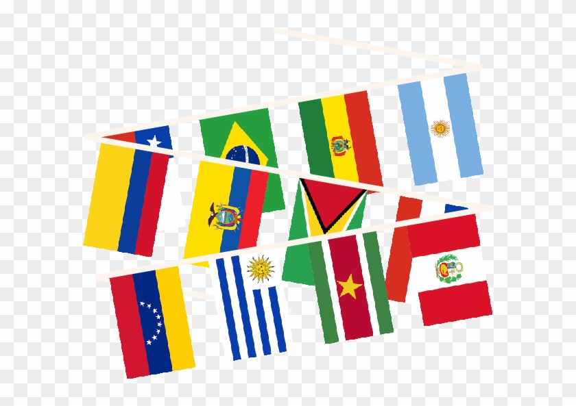 South America Multi Nation Bunting - Statistical Graphics Clipart #1390313