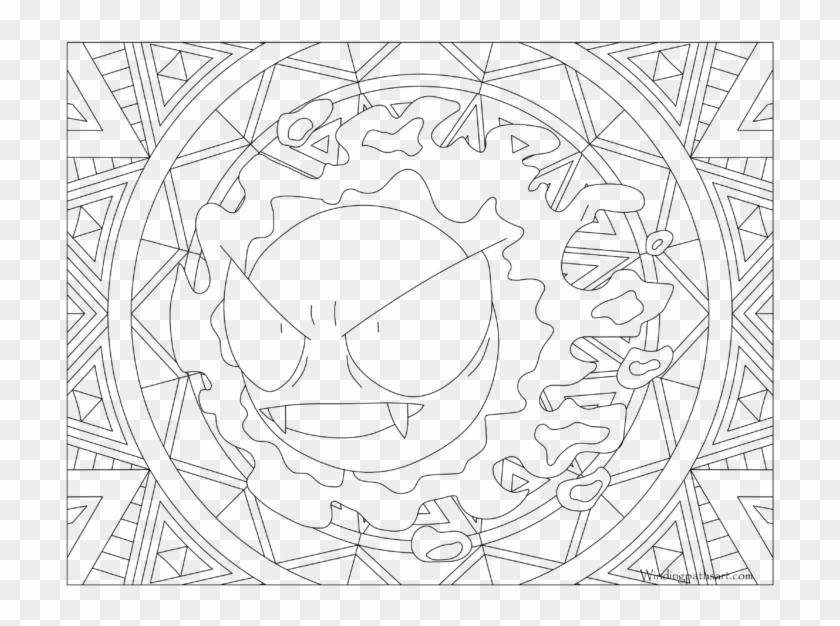 Adult Pokemon Coloring Page Gastly - Haunter Pokemon Coloring Pages Clipart