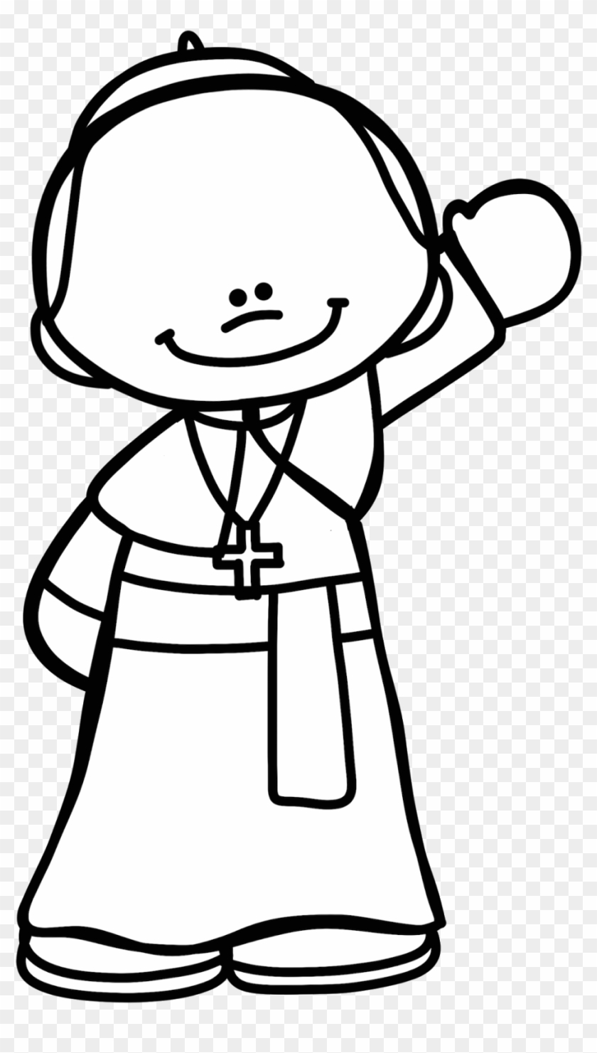 Here Is An Image Of The Pope In Color And B&w - Pope Francis Clipart - Png Download