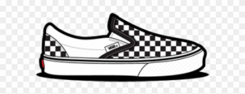 Drawn Vans Checkered - Vans Clipart Shoes - Png Download #1390936