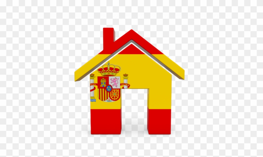 Illustration Of Flag Of Spain - Spain Flag House Clipart #1391381