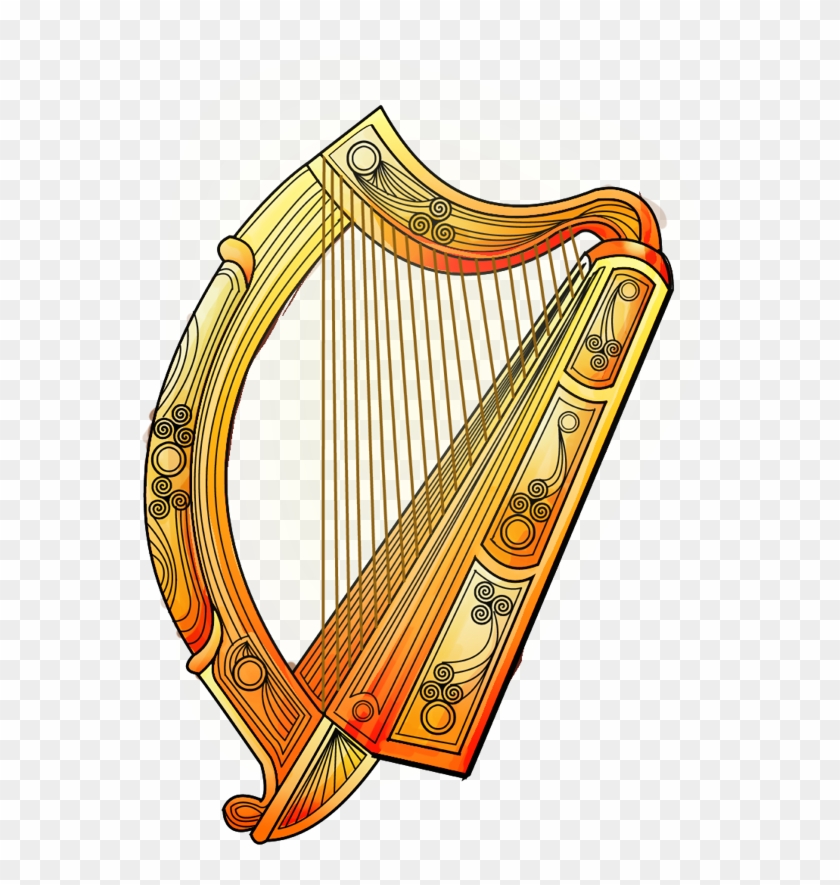 Cetic Art Harp Clipart