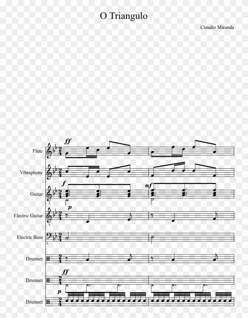 O Triangulo Sheet Music Composed By Claudio Miranda - Sheet Music Clipart #1391443