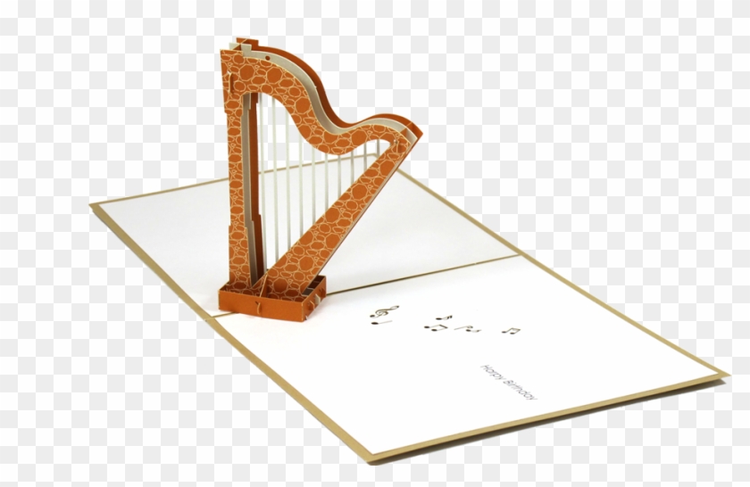 Harp Pop Up Card - Clàrsach Clipart #1391466