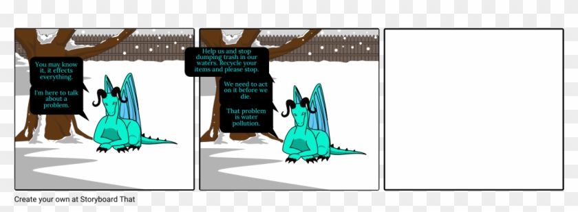 Winter And Water Pollution - Cartoon Clipart #1392941