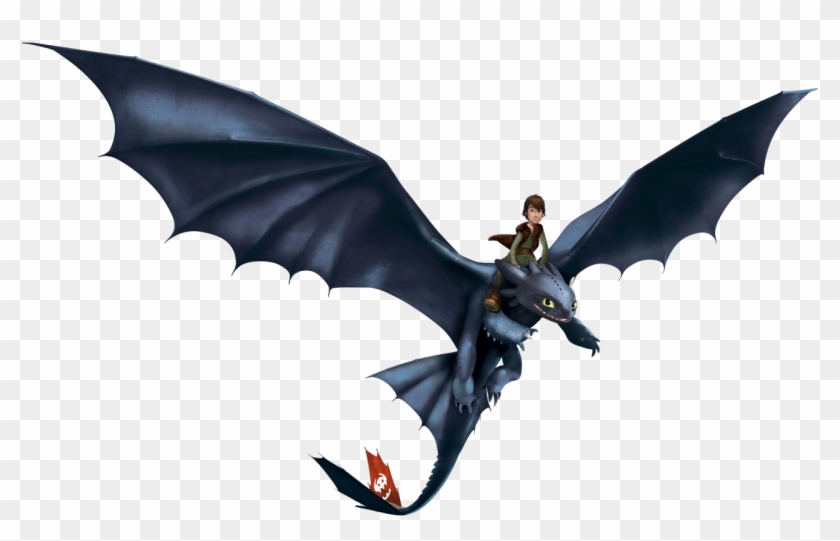 “ Toothless And Hiccup - Train Your Dragon Night Fury Clipart #1393287
