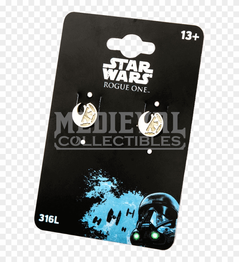 Rogue One Split Symbol Stud Earrings - Star Wars Clipart #1393352