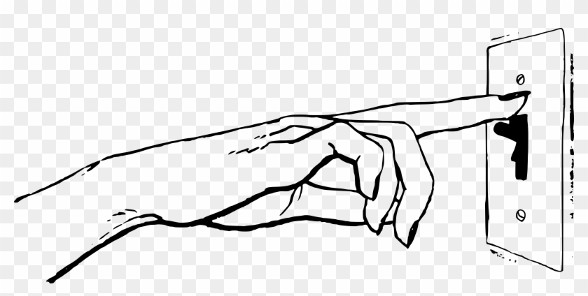 Light Switch Sketch - Turn Off The Light Drawing Clipart