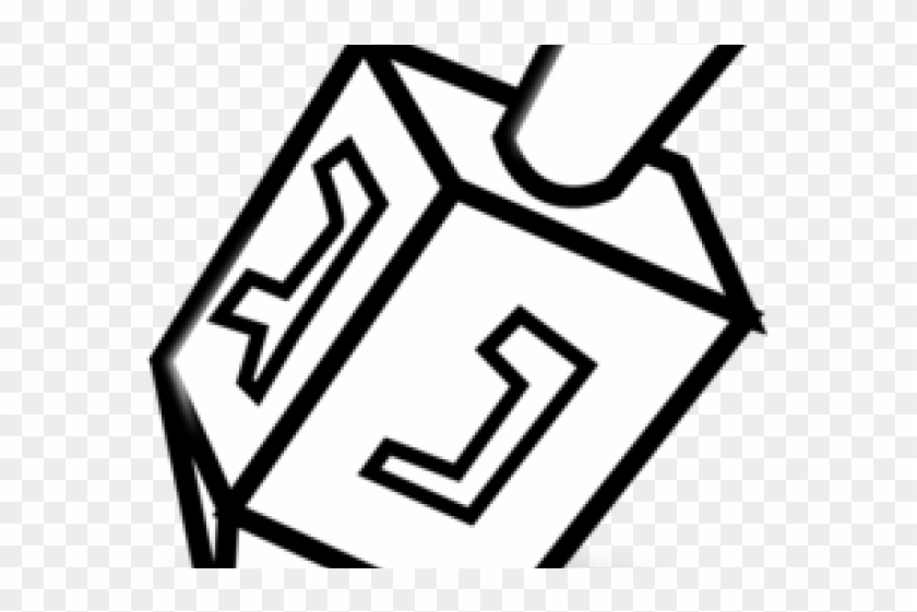 Dreidel Clipart - Sevivon Black And White - Png Download #1393933