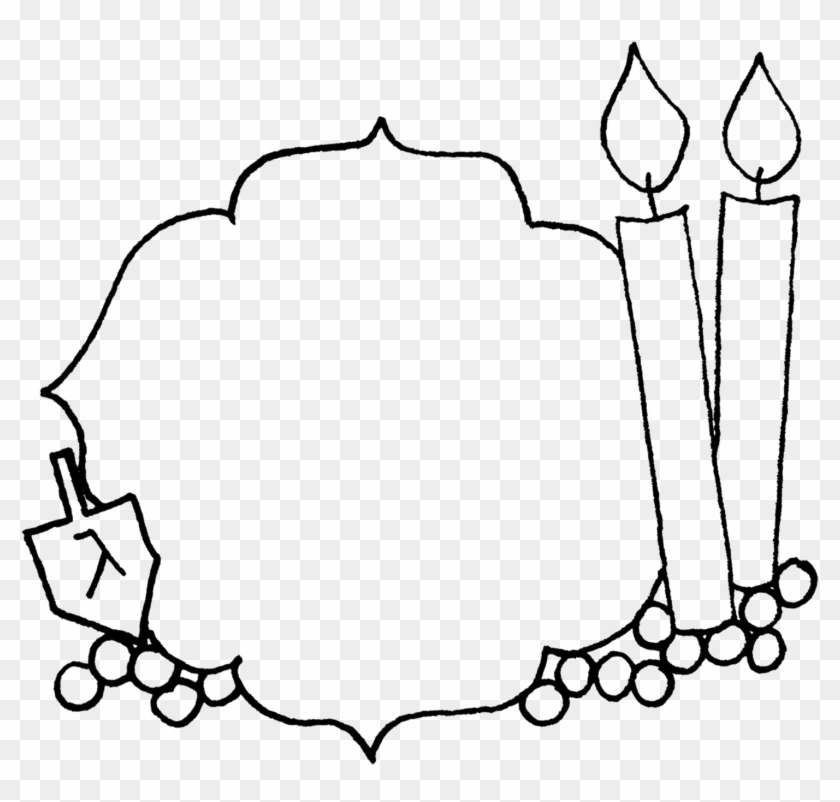 Incredible Chanukah Menorah Coloring Pages With Hanukkah - Hanukkah Clipart #1394654