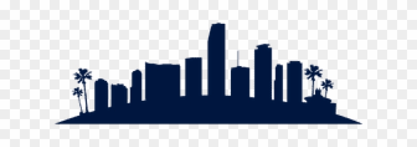 Los Angeles Clipart Monster - Miami Skyline Vector - Png Download #1395631