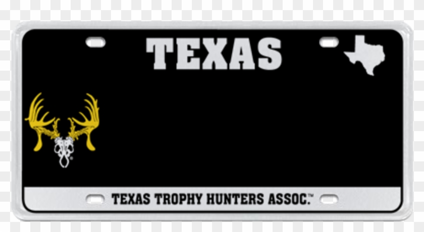 Texas Trophy Hunters License Plate Clipart #1395667