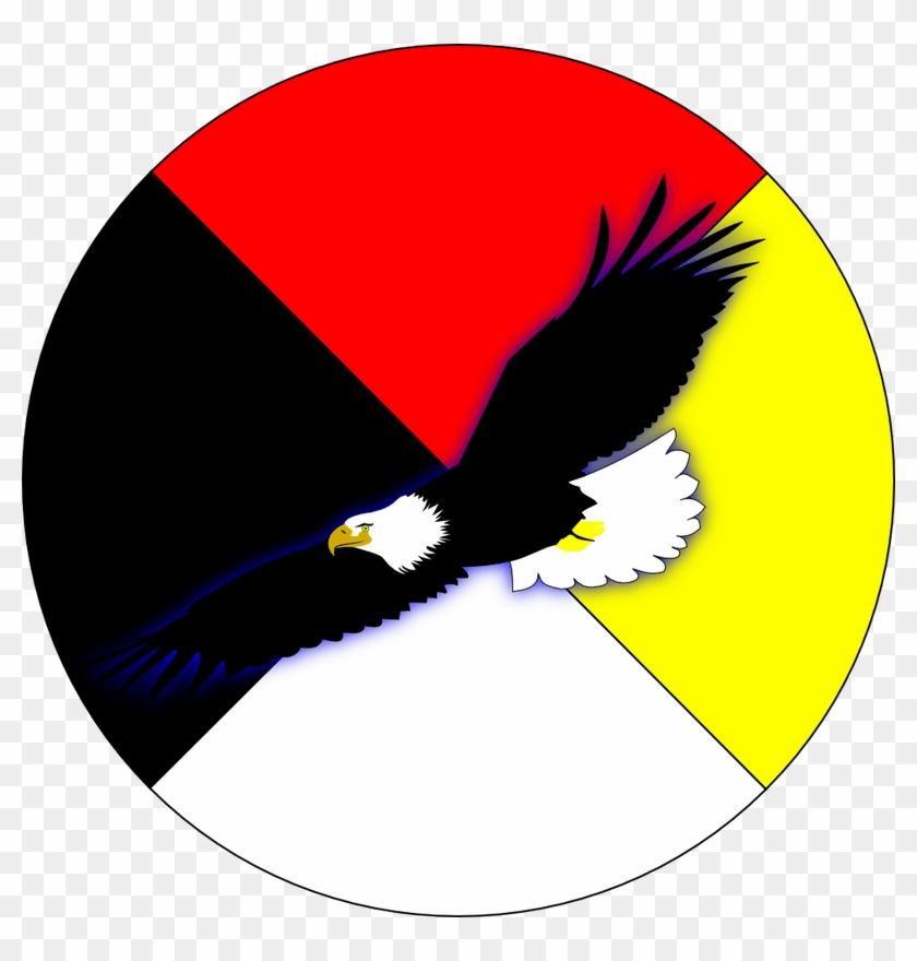 Medicine Wheel Clip Art Eagle Feathers - Medicine Wheel Clip Art - Png Download