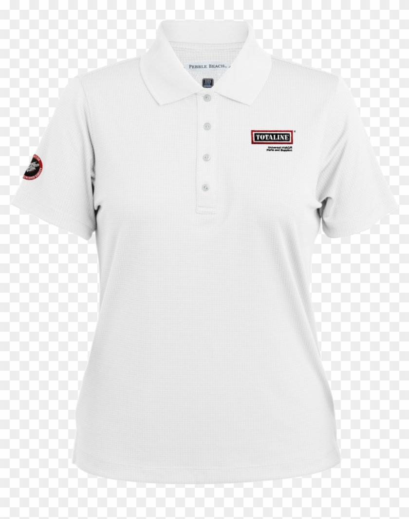 T1852w Ladies Grid Texture Polo - Women Polo Shirts White Clipart