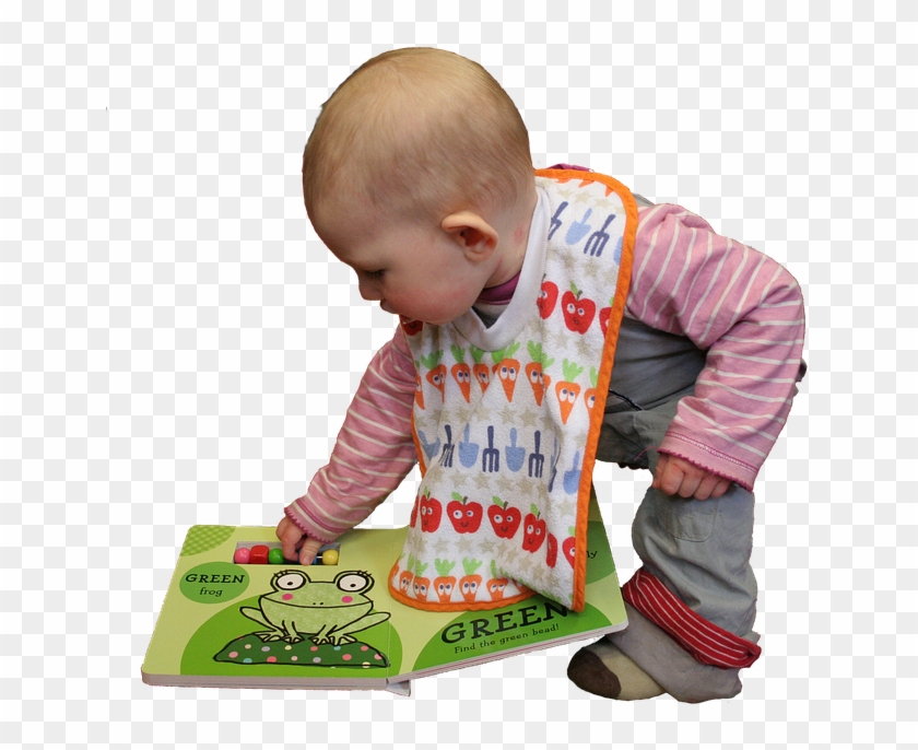Toddler, Learning, Book, Child, Reading, Baby, Green - Sensorimotor Stage Clipart #1397494