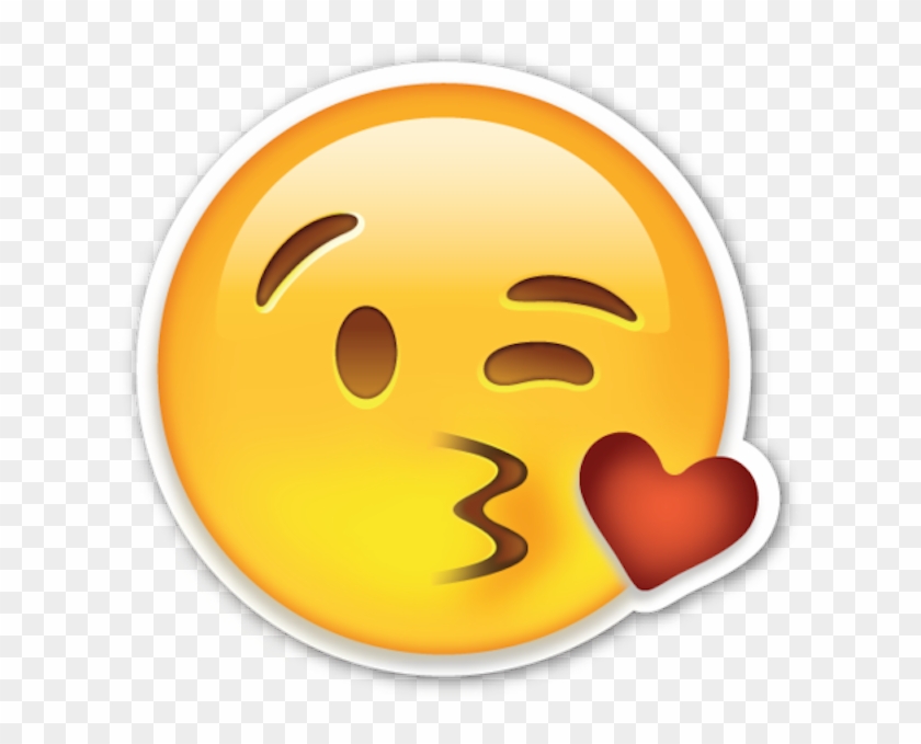 Cat Emoji Clipart - Heart Kissy Face Emoji - Png Download