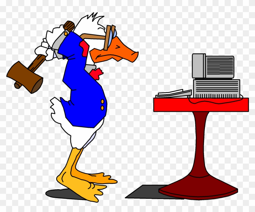 Clipart Smashing Computer Clipart Smashing Computer - Duck Smashing Computer - Png Download