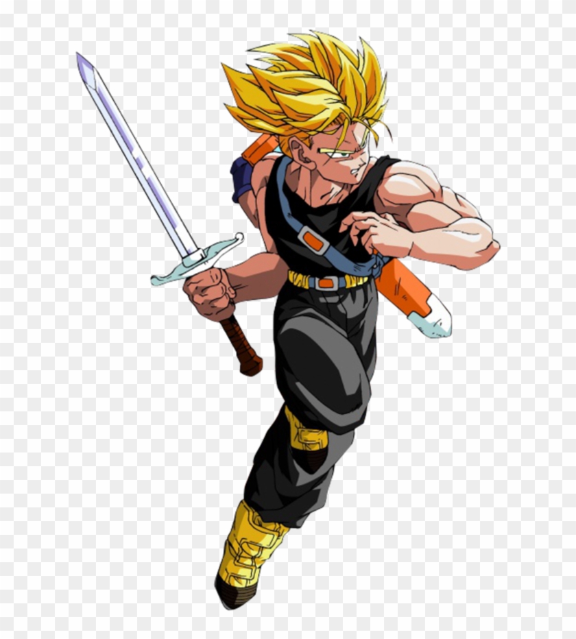 Trunks - Future Trunks Super Saiyan With Sword Clipart