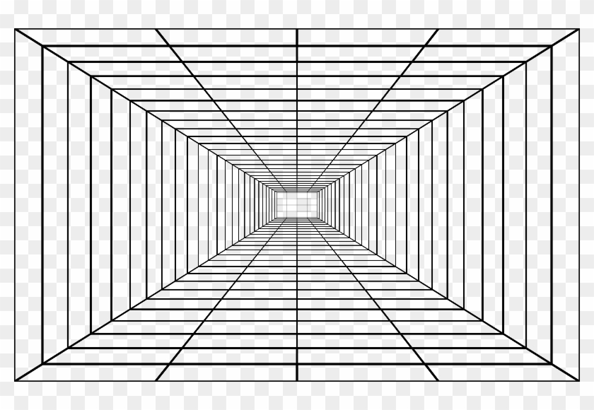 Very Long 3d Perspective Grid, Slightly Different Than - 3d Perspective Clipart