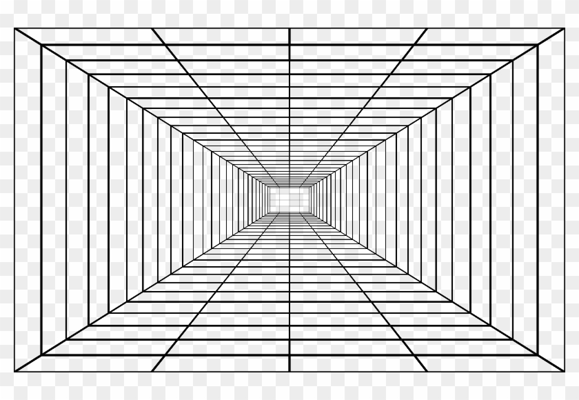 Very Long 3d Perspective Grid, Slightly Different Than - 3d Perspective Clipart #1399167