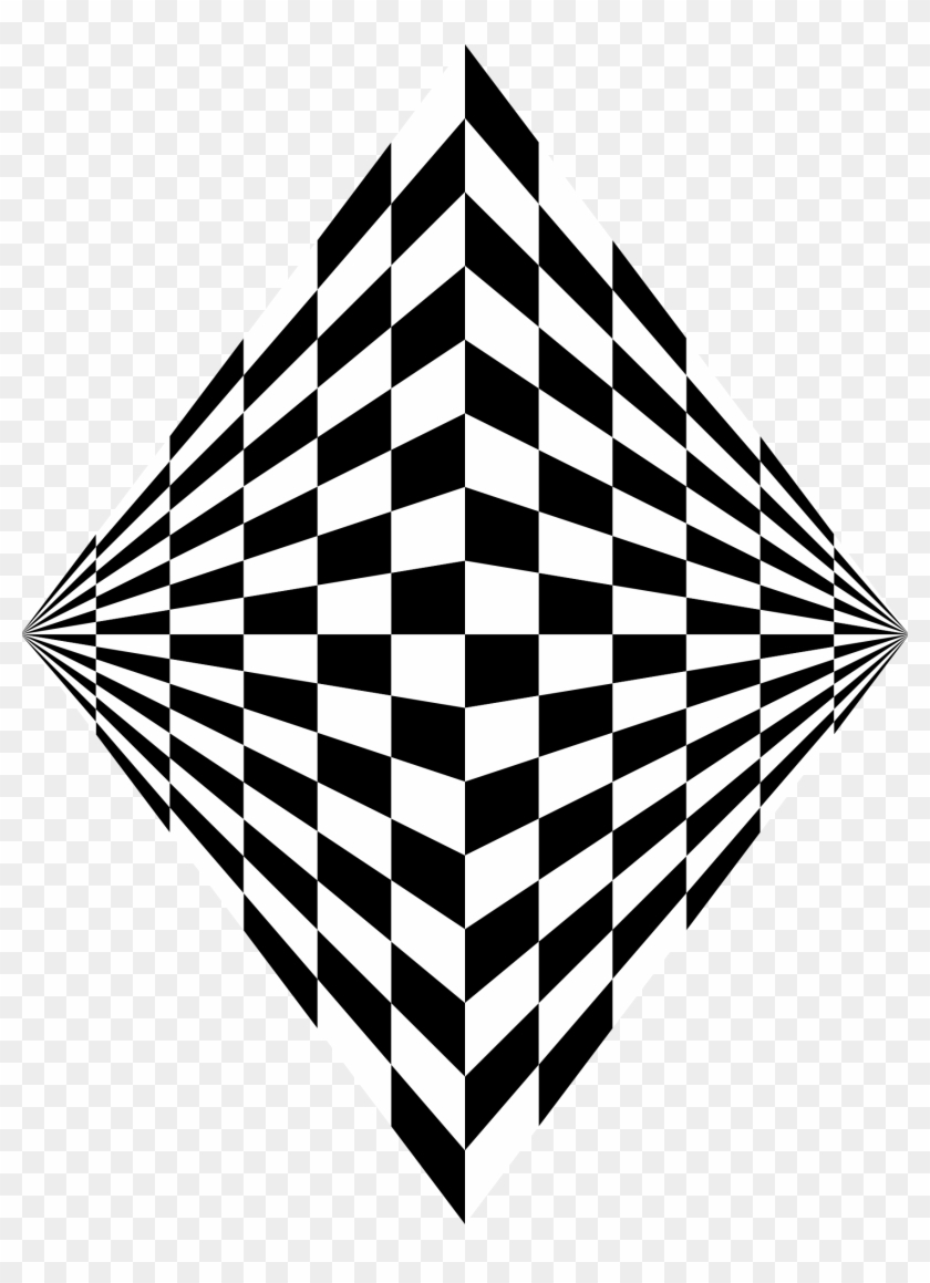Big Image - Black And White 3d Optical Illusion Clipart #1399196