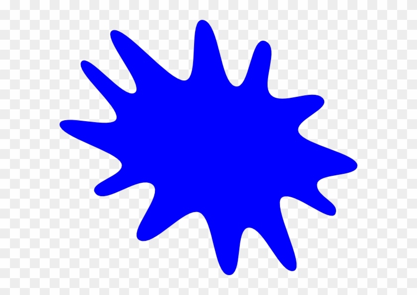 Blue Paint Splat Svg Clip Arts 600 X 514 Px - Png Download #140037