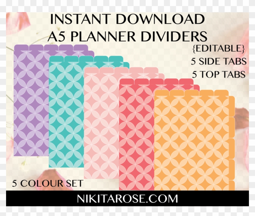How To Make Planner Dividers For Your Filofax Or Kikki - A5 Divider Template Top Tab Clipart