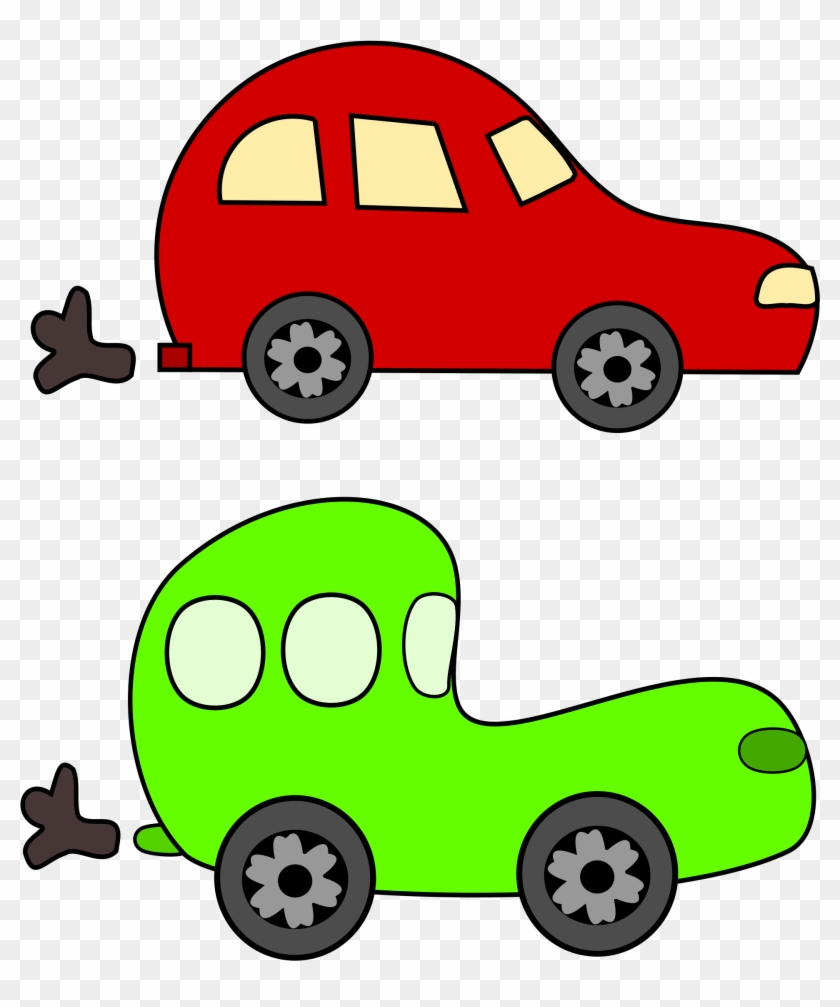 Ferrari Car Red Clip Art Cartoon Cars Yanhe Clip Art - Red Car Green Car - Png Download #140339