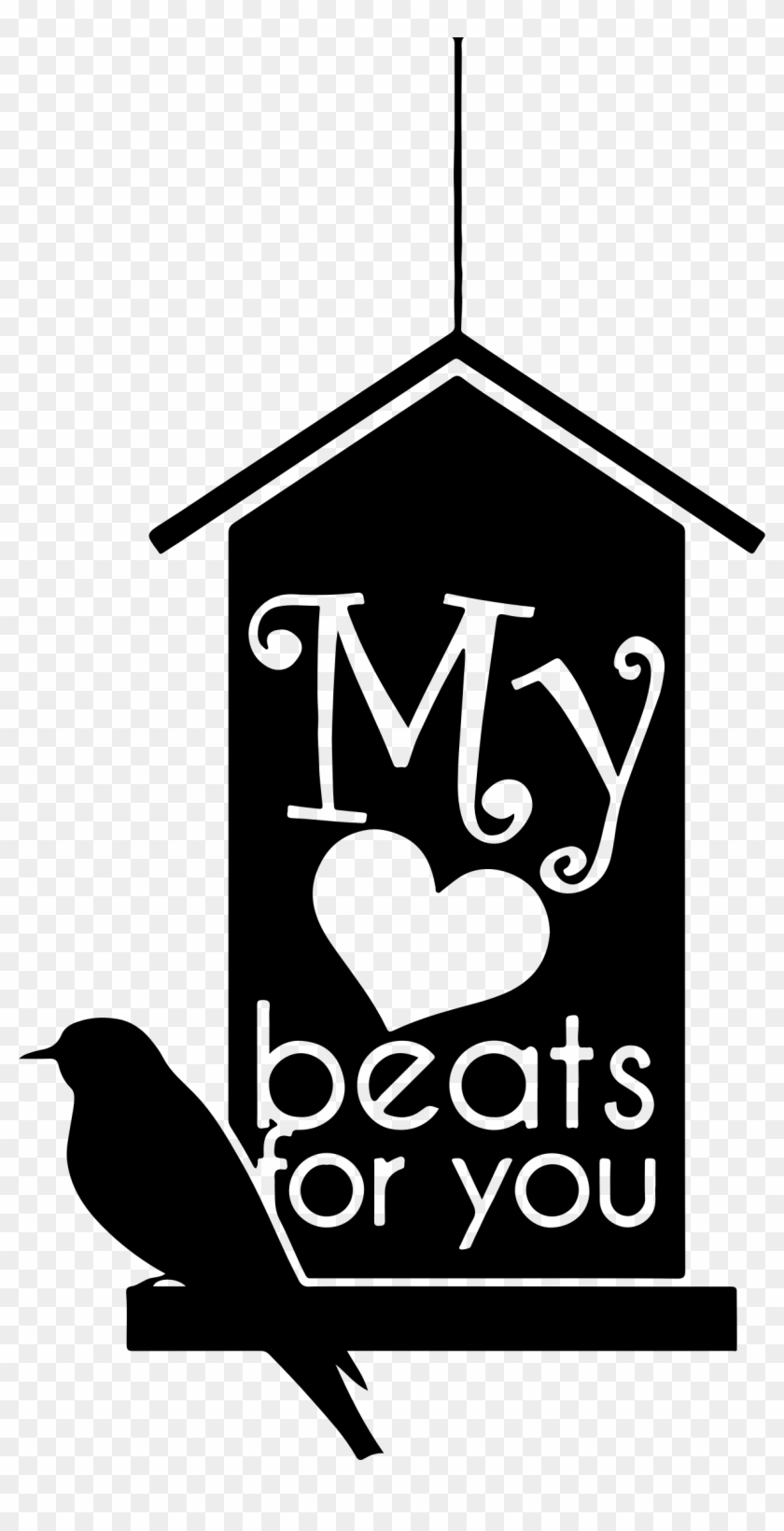 My Heart Beats For You Picture Black And White - My Heartbeat For You Clipart #141145