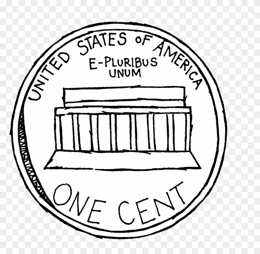 Clip Free Library Back Clipart Penny - Back Of Penny Drawing - Png Download